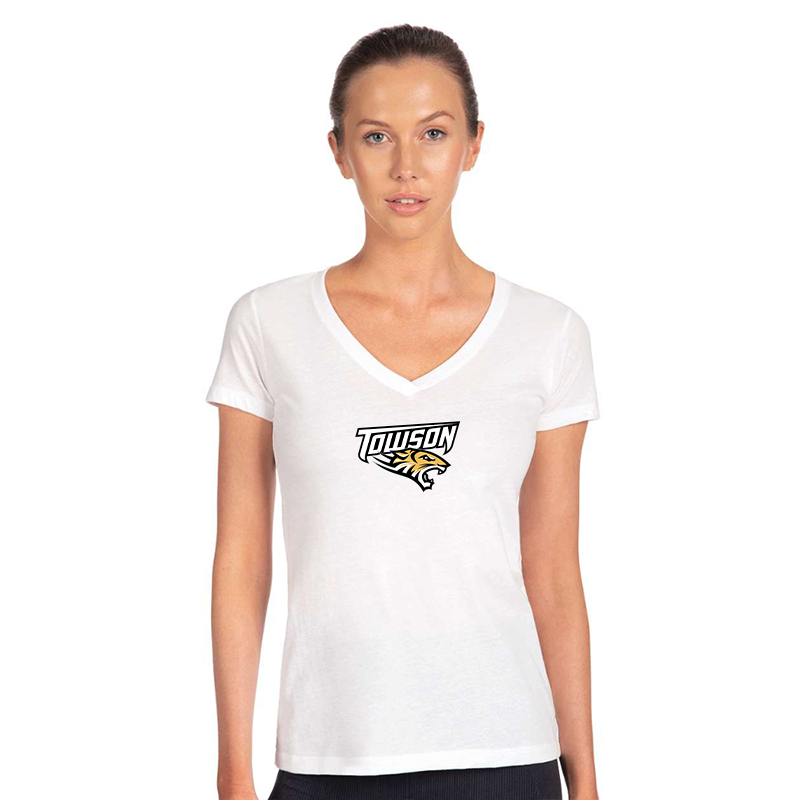 Women's Towson Tigers  Next Level V-Neck T-Shirt